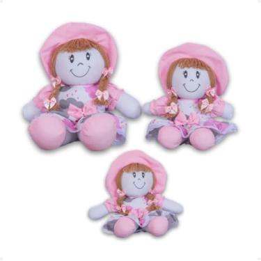 Imagem de Bonecas Pano Brincar Decoração Macia Versátil P, M, G Fofa (Nuvem Rosa)