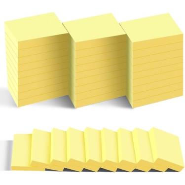 Imagem de Mini notas adesivas 3,8 x 5 cm, 36 blocos, haste adesiva forte amarelo canário, adequado para escola, casa, escritório, remoção limpa