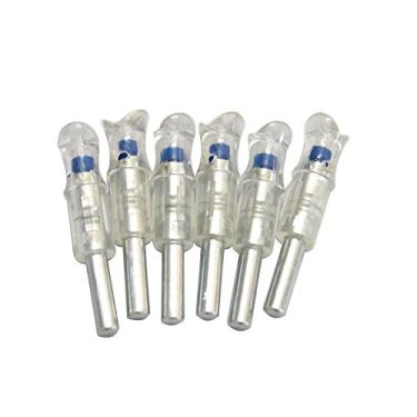 Imagem de JIEXI HWYP Nocks de flecha de besta iluminados automaticamente com corda de arco ativado pacote com 6 (azul)