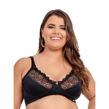 Imagem de Sutiã Bell IMI Lingerie Sem Bojo Reforçado Conforto Renda Plus Size, 5