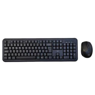 Imagem de Teclado com Mouse sem Fio Exagon Maxprint Preto, Preto