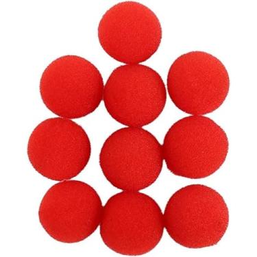 Imagem de WsjiaboFux 10 Pcs Red Sponge Balls Finger Sponge Ball Magic Ball Close-Up Magic Props Classical Comedy Trick Props Kits and Accessories Novelty and Gag (3.5cm)