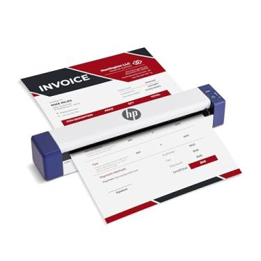 Imagem de HP Scanner de documentos portátil PS100W | Compacto, portátil, sem fio, simples scanner digital unilateral para casa e escritório | recarregável, USB e Wi-Fi direto, compatível com Mac e Windows, PC e