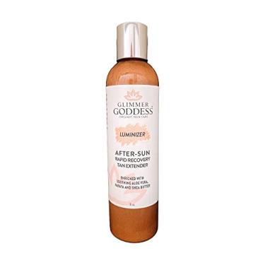 Imagem de GLIMMER GODDESS Loção Pós-Sol Orgânica Brilhante - Aloe Vera, Abacaxi, Manteiga De Karité E Mamão, Calmante Hidratante