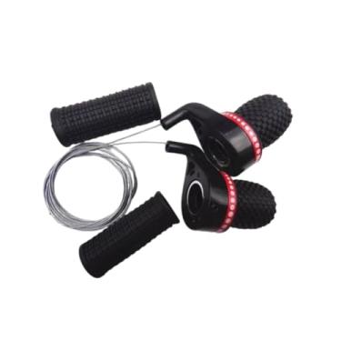 Imagem de oshhni Manopla de mudança de marcha para bicicleta, manopla de mudança de marcha para bicicleta de montanha, fácil de instalar para 18/21 velocidades, de de