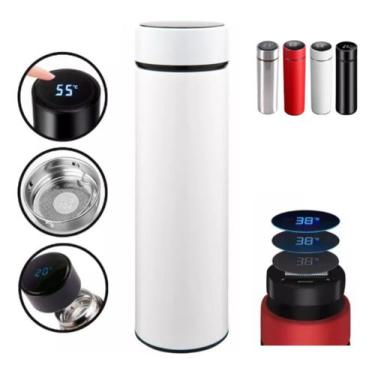 Imagem de Garrafa Térmica Em Aço Inox Com Termômetro Led Digital 400ml - Ecos, B