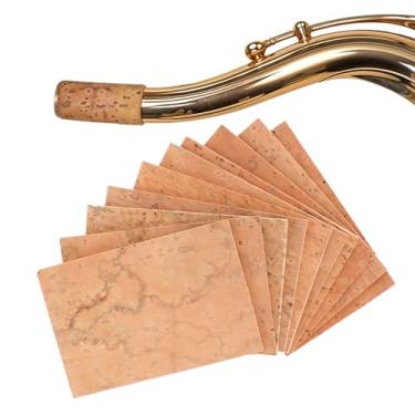 Imagem de Kit de substituição de folha de cortiça de saxofone alto macio, 10 peças universais para saxofone alto e pescoço, acessórios de instrumento para saxofone alto/soprano/tenor
