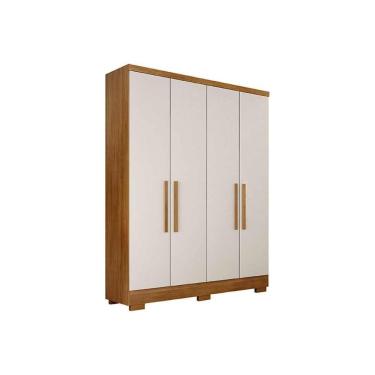 Imagem de Guarda Roupa Solteiro 4 Portas e 2 Gavetas c/ Pés Milly/Veneza Cumaru/Fendi 25 - Novo Horizonte