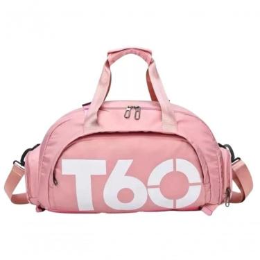 Imagem de Bolsa De Viagem Academia Fitness 35l Esportiva Em Fibra Sintetica 48cm Rosa