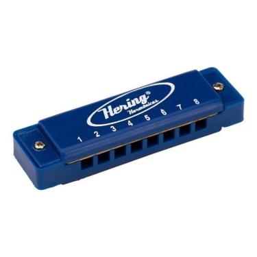 Imagem de Gaita de Boca Infantil Hering Junior em C, Gaita Azul