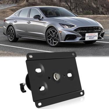 Imagem de Suporte de placa de carro para para-choque dianteiro compatível com Hyundai Sonata 8ª geração DN8 2020-2024, Sonata Hybrid 8ª geração DN8 2020-2024 sem broca grade frontal suporte suporte antifurto