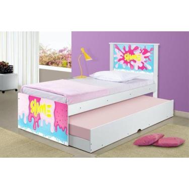 Imagem de Bicama Solteiro com Cabeceira Slime Menina - CASA H