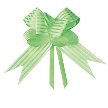 Imagem de 10 Laços Gravata Embalagem Presente Fita 30Mm Listras Vd.