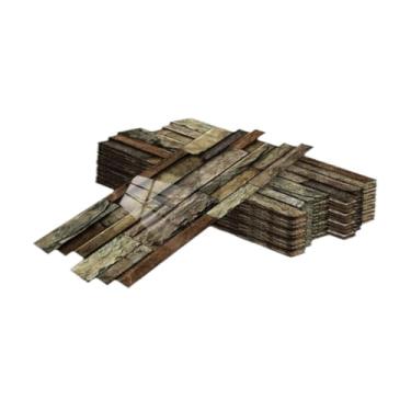 Imagem de Bothyi 48 peças de papel de parede autoadesivo de tijolo de pedra, filme de de PVC, papel de parede de tijolo de pedra para escadas, armários, a