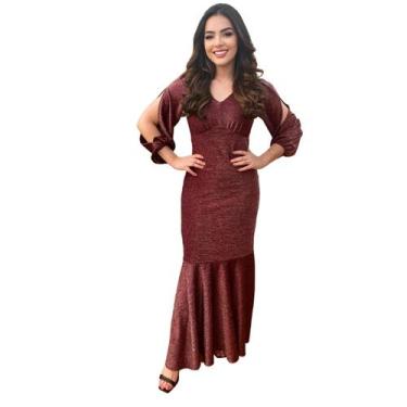 Imagem de Vestido De Festa Longo Com Brilho Tubinho Pra Você Brilhar - ZAMPA, Ma