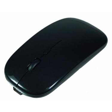 Imagem de Mouse Sem Fio Recarregável K-MEX, 1600DPI, Design Slim, USB-C, Preto -