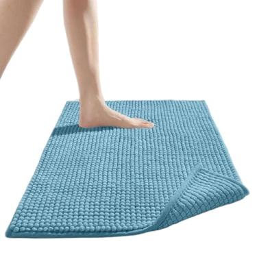 Imagem de Kit Tapete de Banheiro 40x60 Antiderrapante Microfibra (Azul claro,1)