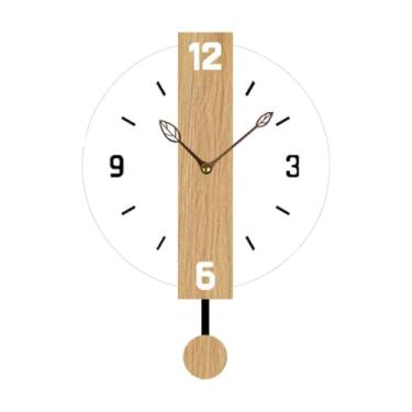 Imagem de predolo Relógio de parede pendurado, artesanato, arte criativa e prática, decoração simples para sala de estar, relógio para casa, fazenda, hotel, escritório