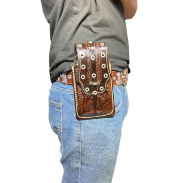Imagem de Capa bainha de celular com ilhós e cinto em couro legitimo (90)