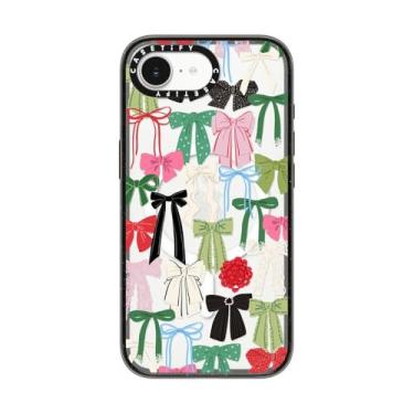 Imagem de CASETiFY Capa Impact para iPhone 16e [proteção contra quedas de grau militar de 2,5 m 4X/compatível com Magsafe] - Coloque um laço nela - preto transparente