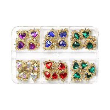 Imagem de Luxo 6 Grades Brilhante Saturno Planeta 3d Cristal Strass Decorações D