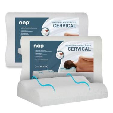 Imagem de Travesseiro Viscoelástico Comfort Cervical Altura Dupla D40 - NAP