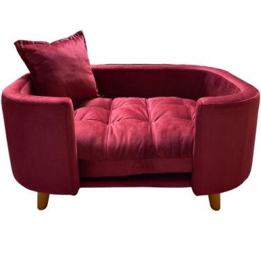 Imagem de Sofá Caminha Pet Luxo em Sued Premium - Sua Casa Decor, Marsala