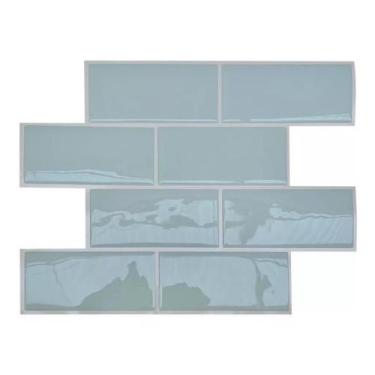 Imagem de Pastilha Adesiva Resinada Metrô White Rejunte Branco  - Cromo sign, NÉ