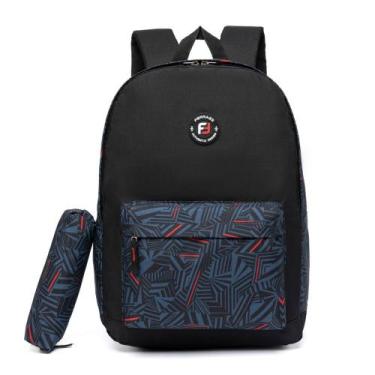 Imagem de Mochila Masculina Reforçada com Estojo Ferrazzi  Ideal para Escola e T