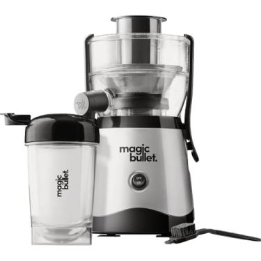 Imagem de Miniespremedor de suco magic bullet com copo, preto e prata