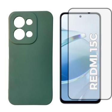 Imagem de Capa Silicone + Película de Vidro 3D Para Xiaomi Redmi 15c - Generica,