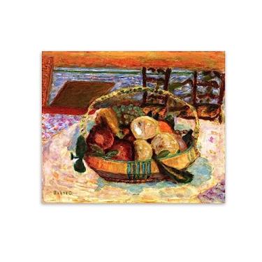 Imagem de Arte de parede de pinturas famosas - cesta de frutas 2 - impressão em tela - reproduções em tela - imagens para decoração de parede de sala de estar 80 x 96 cm 31 x 14,7 polegadas apenas tela