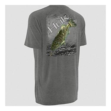 Imagem de Marolina Outdoor H1000032TGHM Huk KScott Camiseta boca pequena, cinza verdadeiro, médio