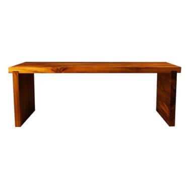 Imagem de Expositor Decoração Buffet Festa Suporte Modular Escadinha Escada Para Confeitaria Pâtisserie Porta Doces Em Madeira Teca Rustica Com Imã Linha Wooden Glow linha Premiu (60x20x22)