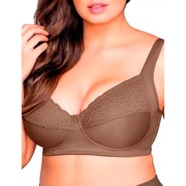 Imagem de Sutiã Plus Size Com Aro E Sem Bojo Dilady 124132, 50, Cc, Cacau