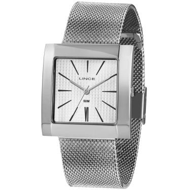 Imagem de Relógio LINCE feminino prata quadrado LQM4654L B1SX