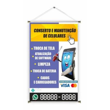 Imagem de Banner pronto Celular Técnico BA 089 medida 45x70 cm arte pronta