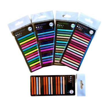 Imagem de Kit 2 Cartelas De Post It /marcador De Livro fininho - 600 Adesivos - 