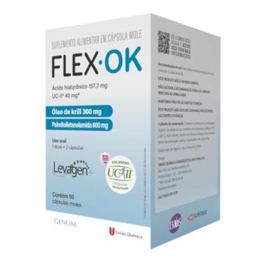 Imagem de Suplemento Alimentar Flex OK Ácido Hialurônico C/60 Cápsulas