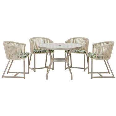 Imagem de Mesa Com 4 Cadeiras E Noronha Estofado 5 Trama autêntico Rami