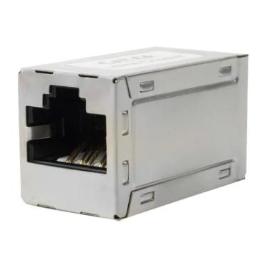 Imagem de 10x Conector Emenda Rj45 Extensor Cat 5 6 7 8 - 10 Gbs