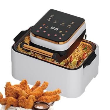 Imagem de Fritadeira Sem óLeo Air Fryer,janela visível,ampla faixa de temperatura de 70 a 200 °C,tempo preciso de 1 a 60 minutos,ciclo de cozimento de 360 °,sem necessidade de virar