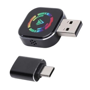 Imagem de Zyyini Carro Conectado Ao Adaptador Sem Fio, Conversor Sem Fio de 2 Em 1 para Android Auto e Com Adaptador Tipo C para USB, para IOS 6 e Acima, para o Android 10 e Acima