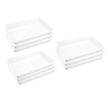 Imagem de Kit 9 Bandejas Plásticas 7l Plasvale Branco
