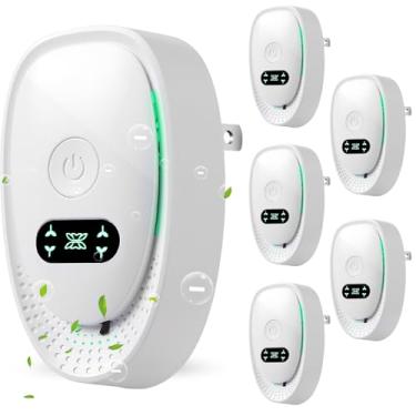 Imagem de Pacote com 6 purificadores de ar plug-in e ionizador negativo, purificador de ar para casa e escritório, eliminador de odores para animais de estimação, fumaça, cozinha, Plug & Play, operação