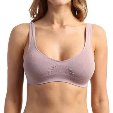 Imagem de Kit 2 Sutiã Top Lupo Loba Sem Costura Microfibra Soutien, Nude, P