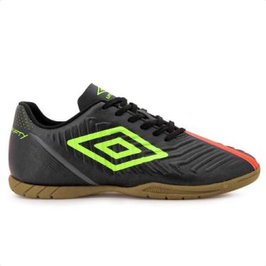 Imagem de Chuteira Futsal Umbro Fifty 4 Masculino, 41, Preto, Verde