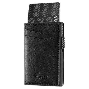 Imagem de Carteira fina VULKIT Pop Up Card, bloqueador de RFID para homens