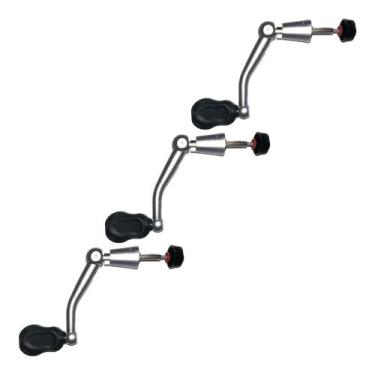 Imagem de kit 3 Manivela Bracinho Dobrável Cabo Uni Molinete - Lamazon