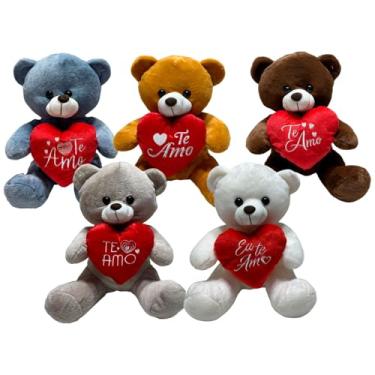 Imagem de Urso Ursinho Pelúcia Coracao Te Amo Romantico Namorados - 31cm